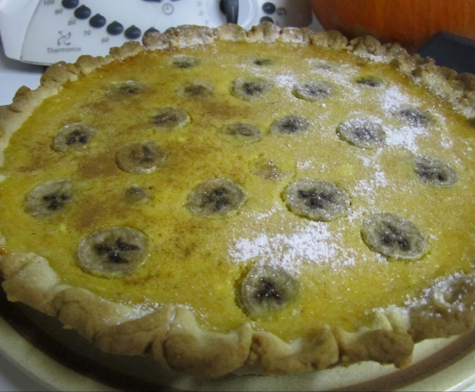 Tarte potiron-banane parfumée aux épices