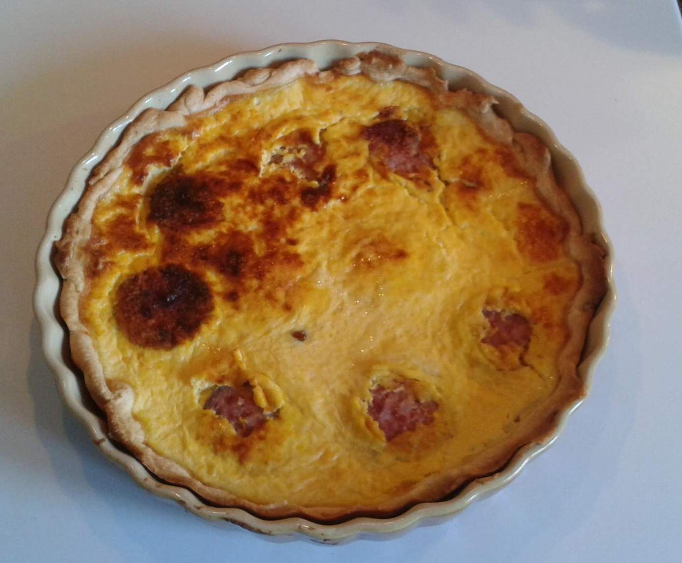 Tarte potiron et saucisse de Morteau