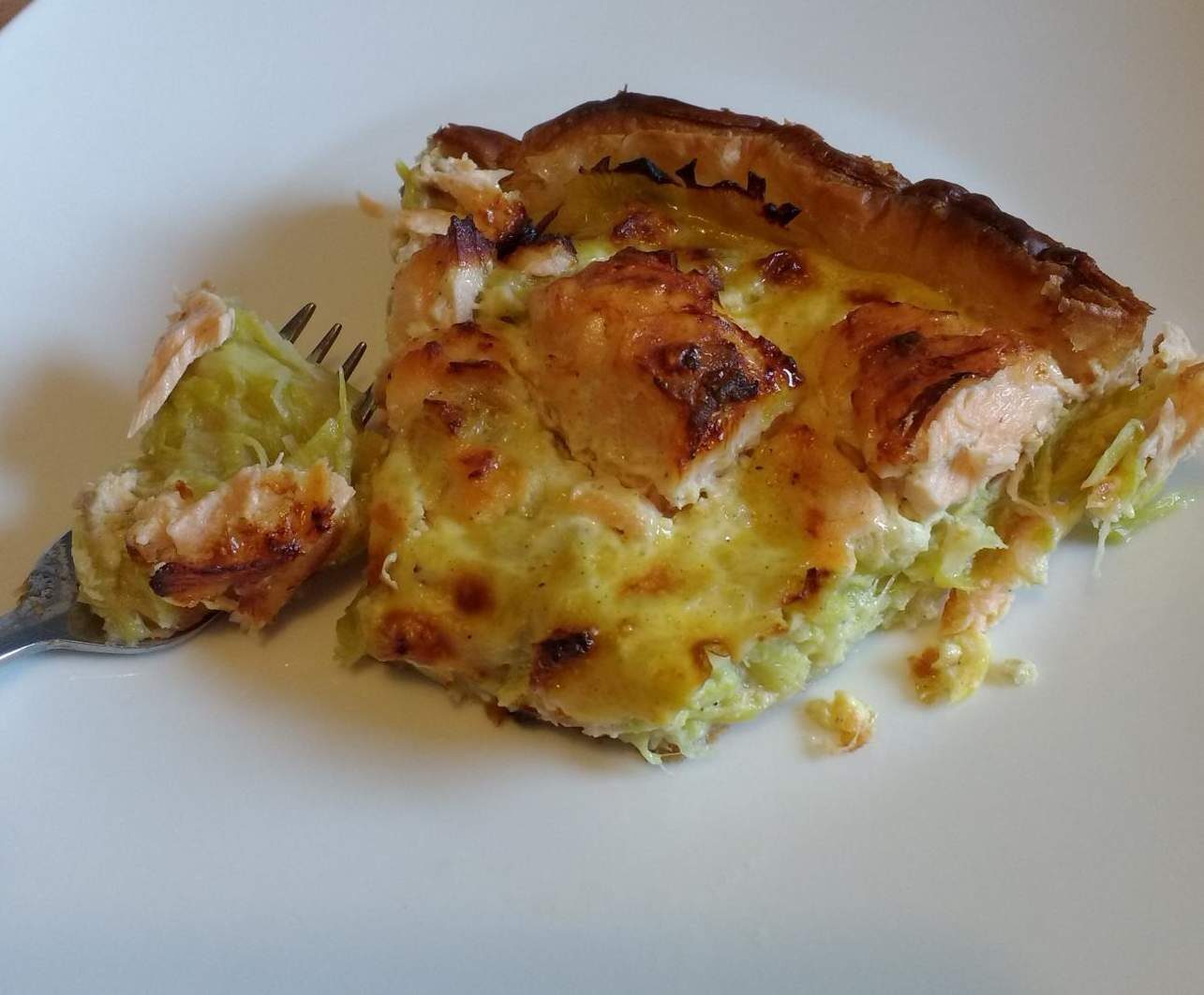 Tarte saumon poireaux