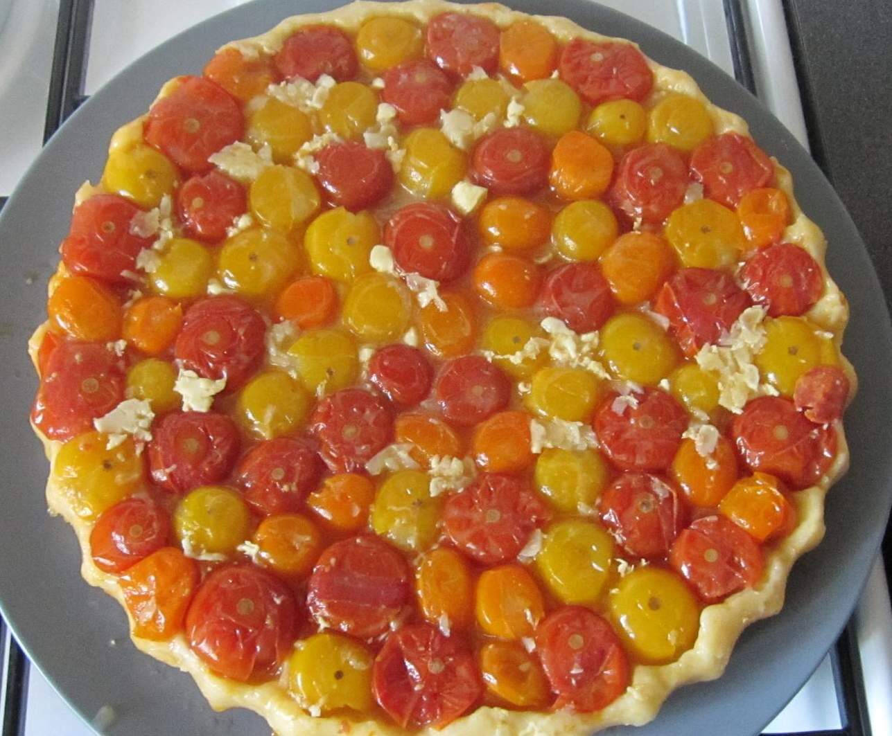 Tarte tatin tomates cerises chorizo
