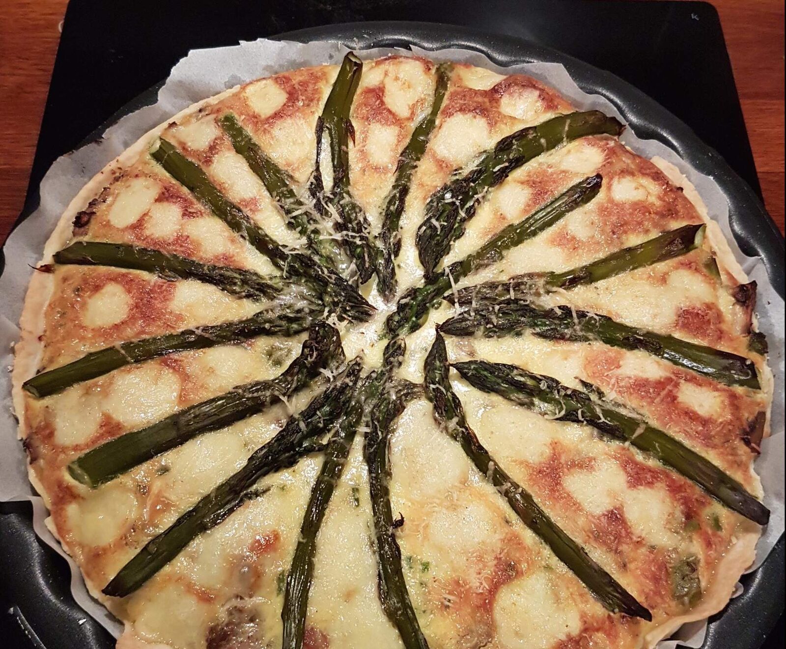 Tartes Aux Asperges, Champignons et Lardons