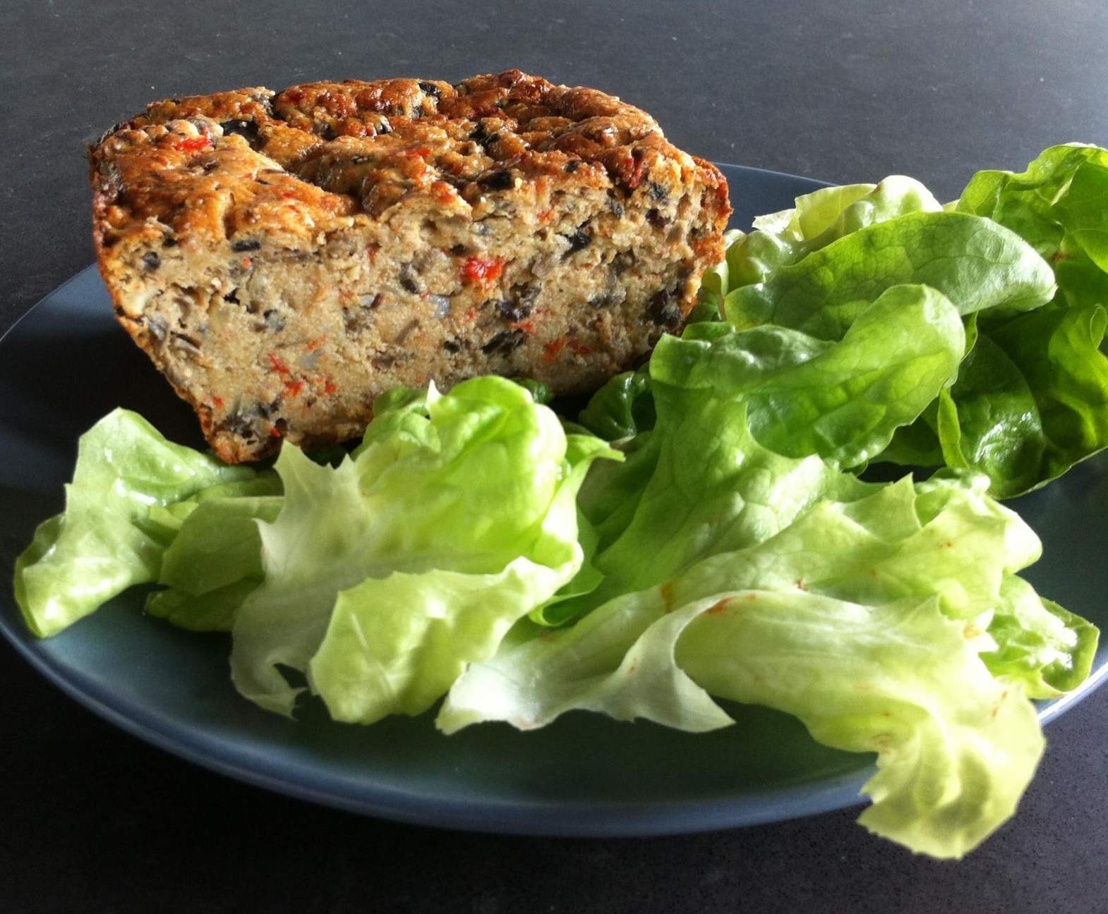 Terrine de champignons de Paris et poivron rouge