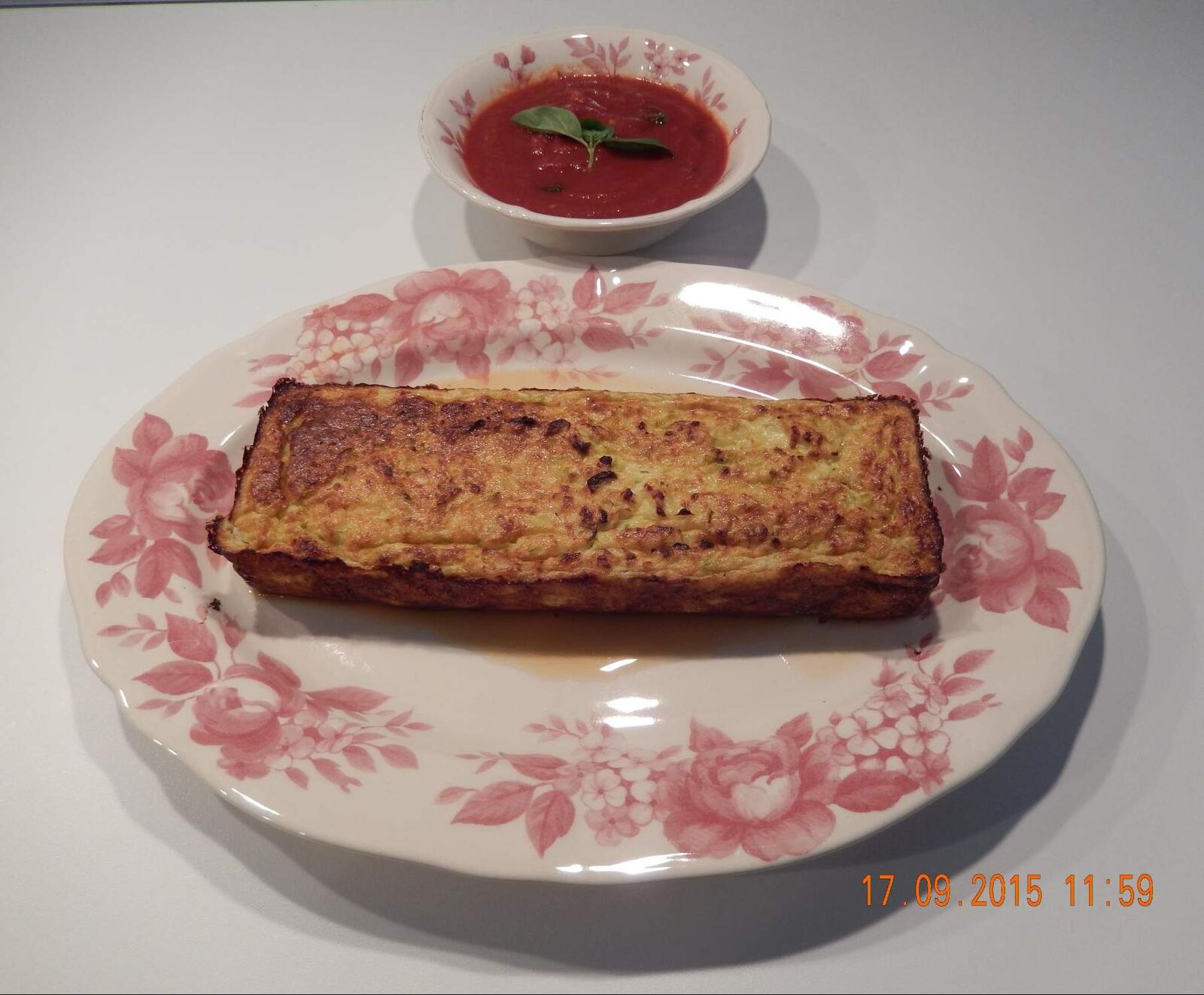 Terrine de courgette et sa sauce au basilic