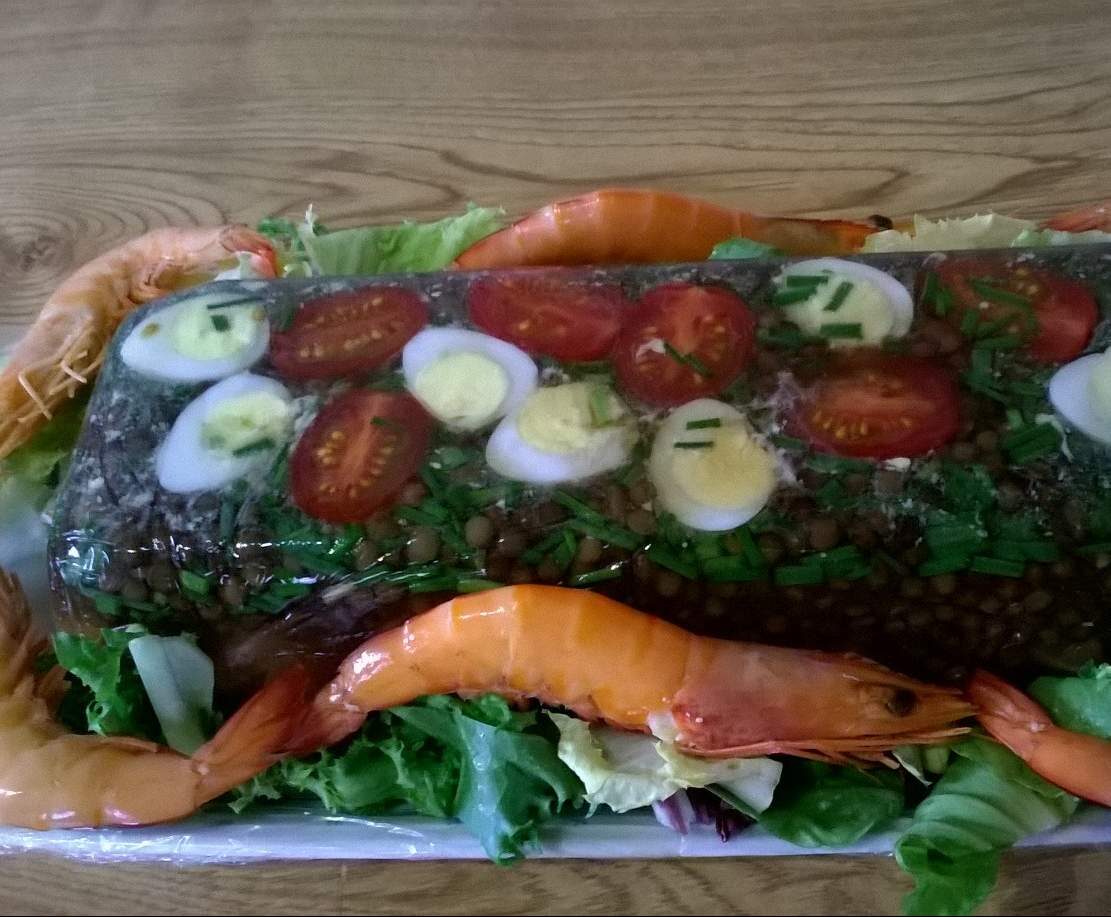 Terrine de Lentilles au Saumon Fumé