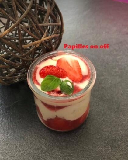 Tiramisu aux fraises et à la menthe
