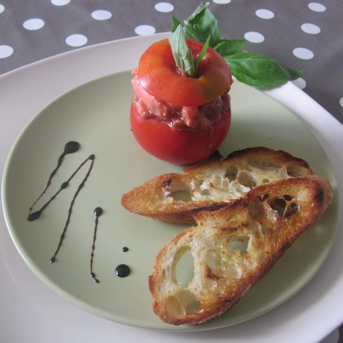 tomate givrée stracciatella balsamique