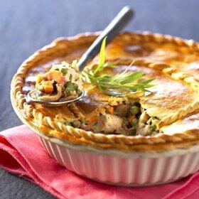 Tourte revisitée au poulet et à l'estragon