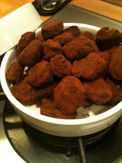 Truffes au chocolat et armagnac