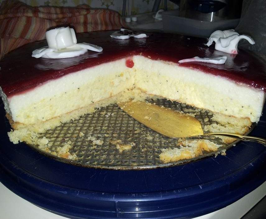 Variante de Bavarois Mangue passion-ananas, framboise