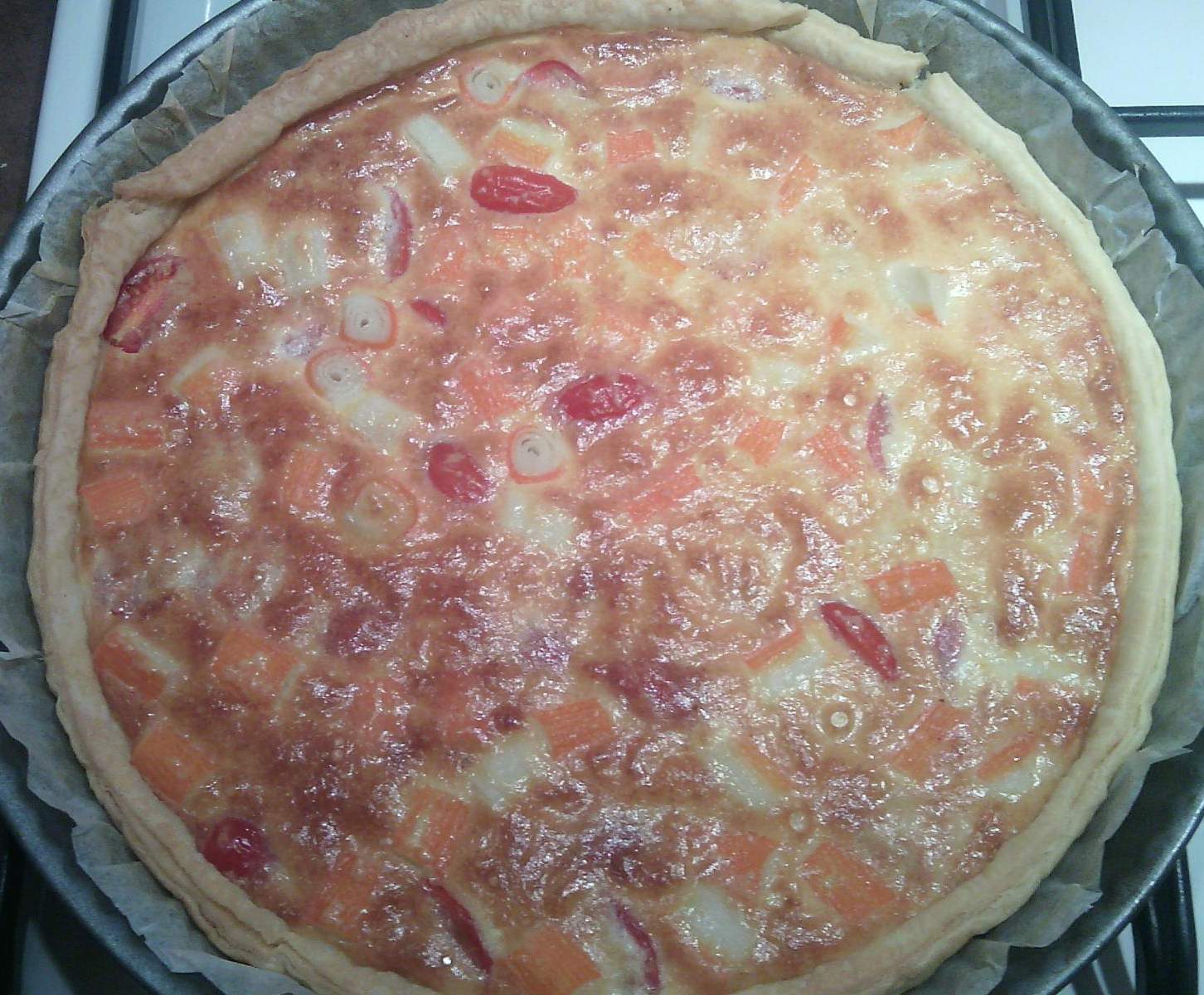 Variante de Quiche au surimi et aux tomates cerises