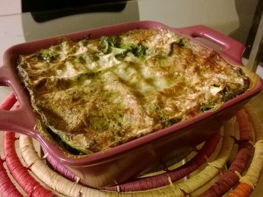 Variante lasagnes épinards-poulet-chèvre