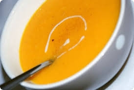 velouté butternut,huile de coco,lentilles corail,