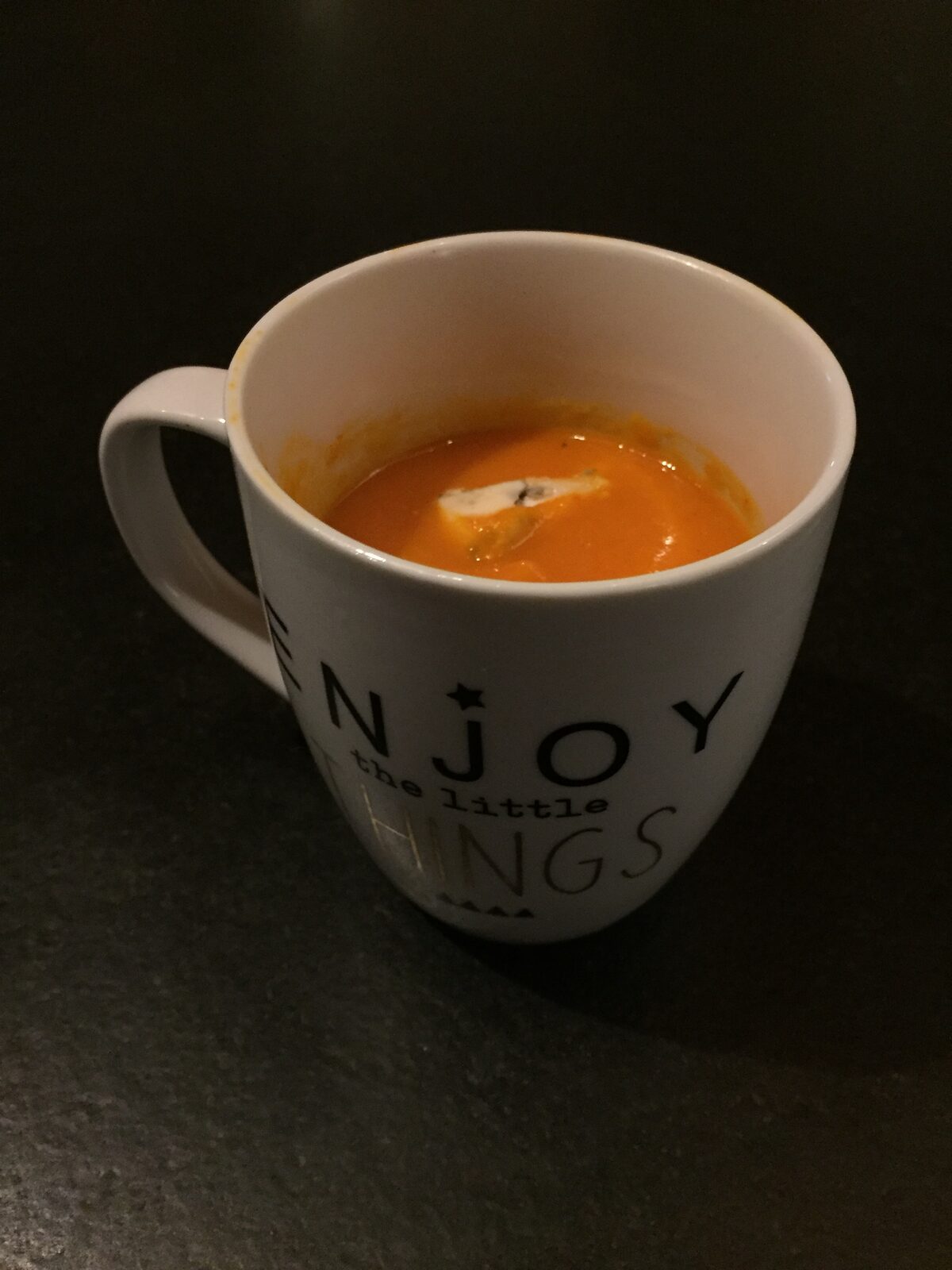 velouté butternut roquefort et poivrons