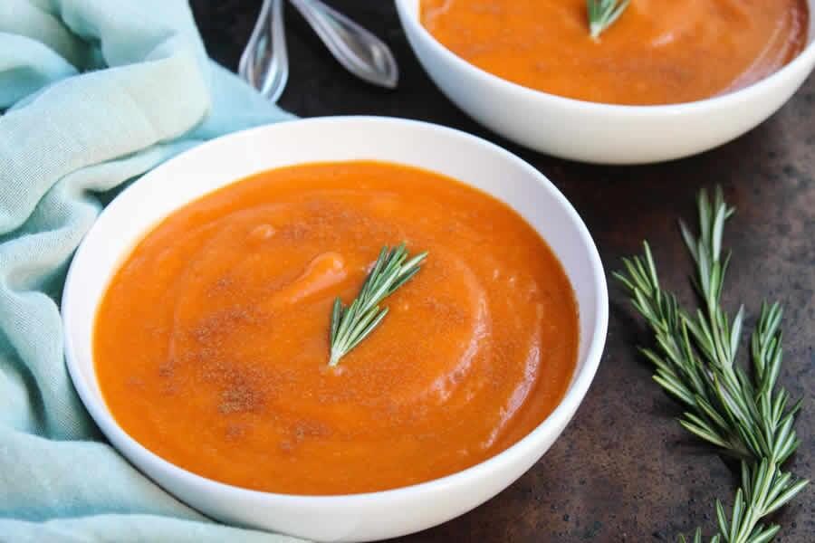 Velouté courgette - Poivron rouge