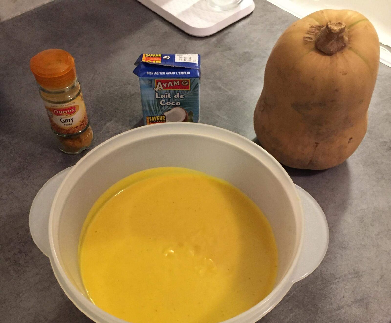 Velouté de Butternut curry lait de coco