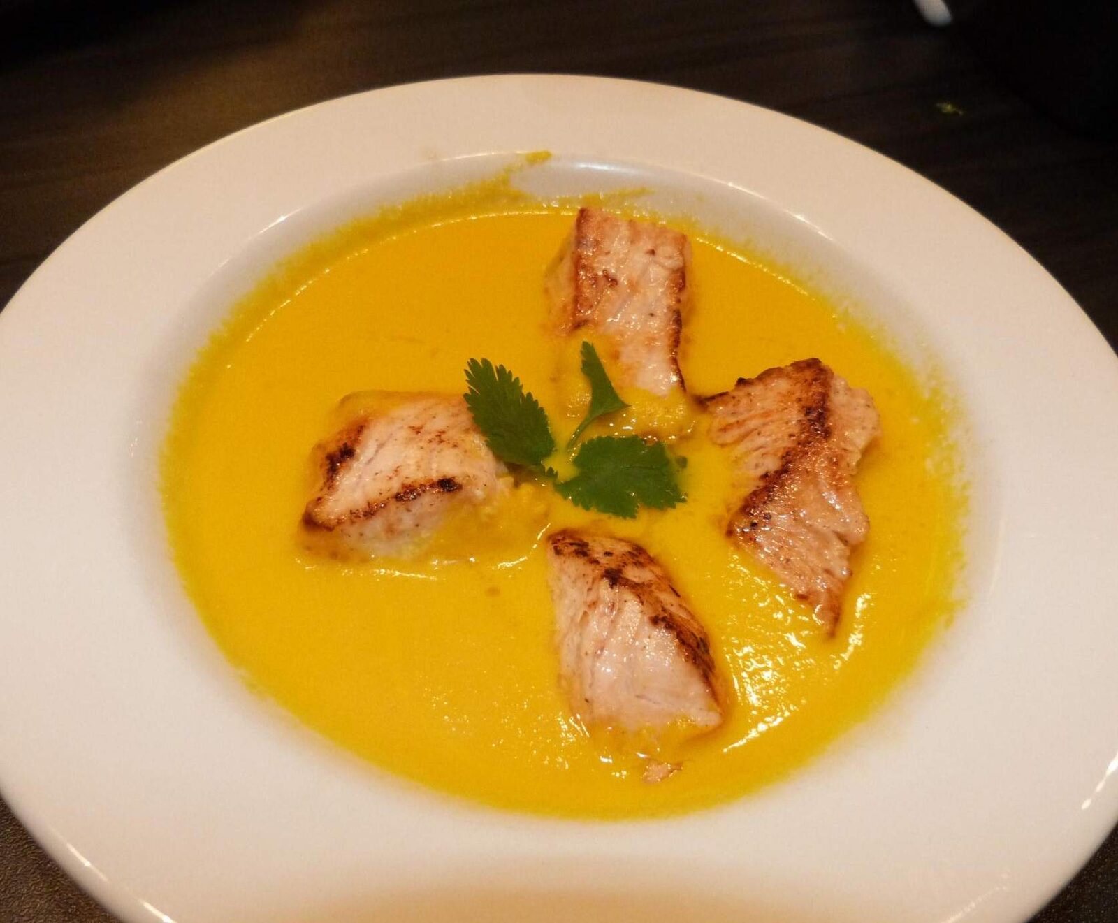 velouté de carottes au saumon