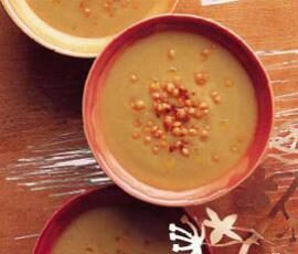 velouté de lentilles aux noix
