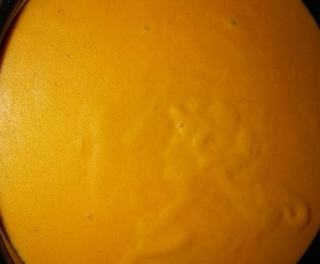 Velouté de lentilles corail, tomates et cumin