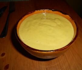 velouté de poireaux aux saint jacques safranées