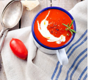 Velouté de poivrons au chorizo