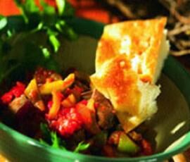 Velouté de poivrons rouges au maïs