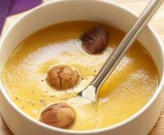 velouté de potiron et châtaignes