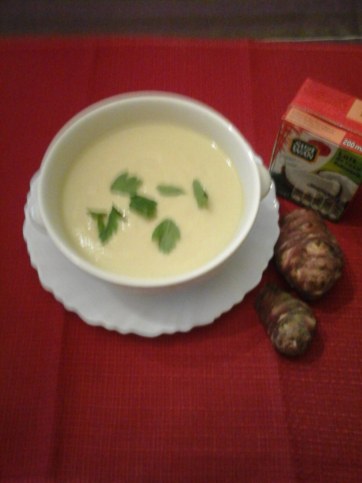 VELOUTE de topinambours au lait de coco