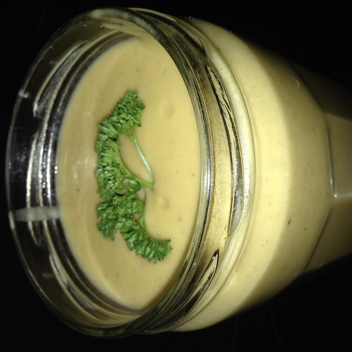 Velouté de topinambours et poivrons