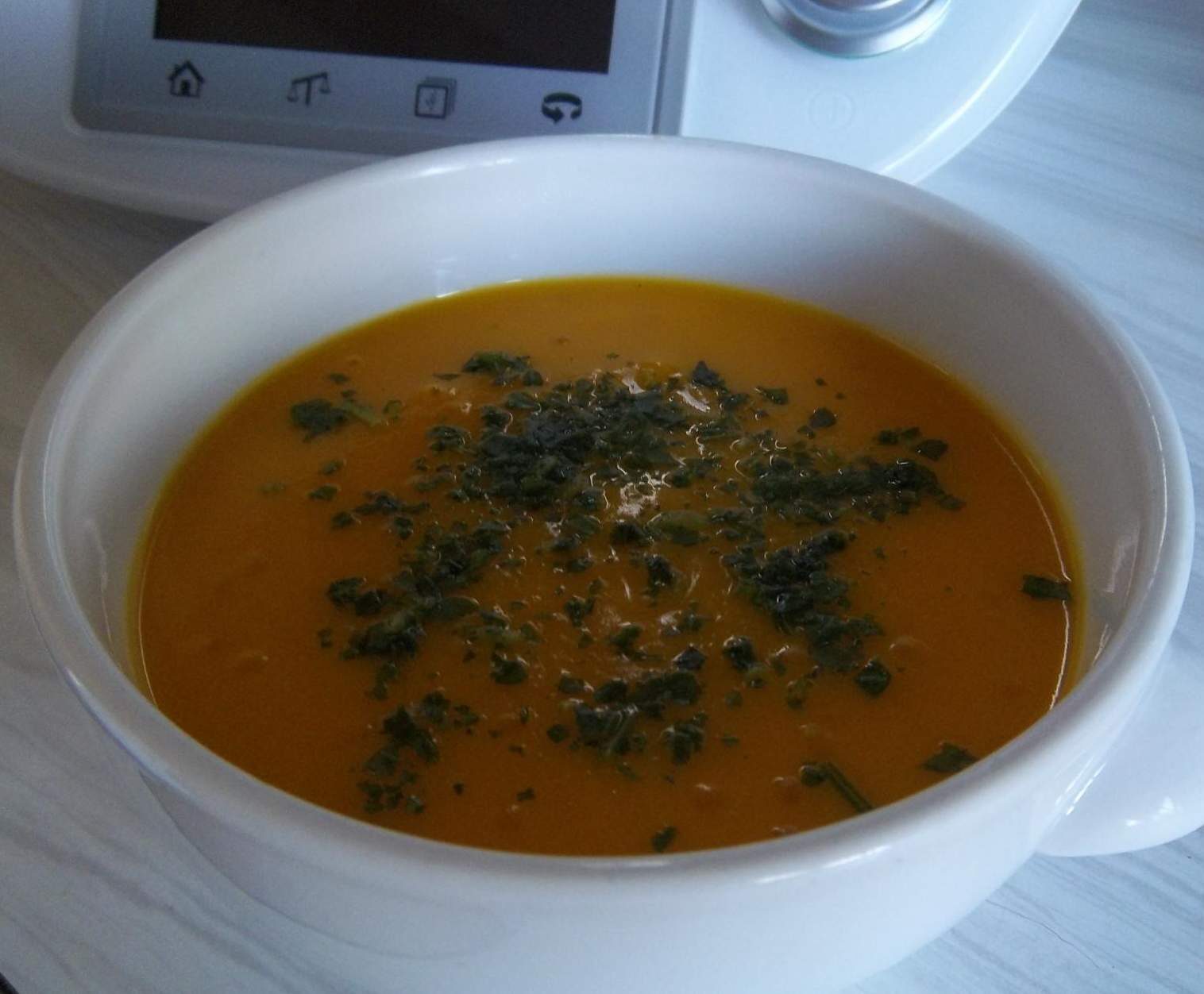 Velouté persillé de potimarron