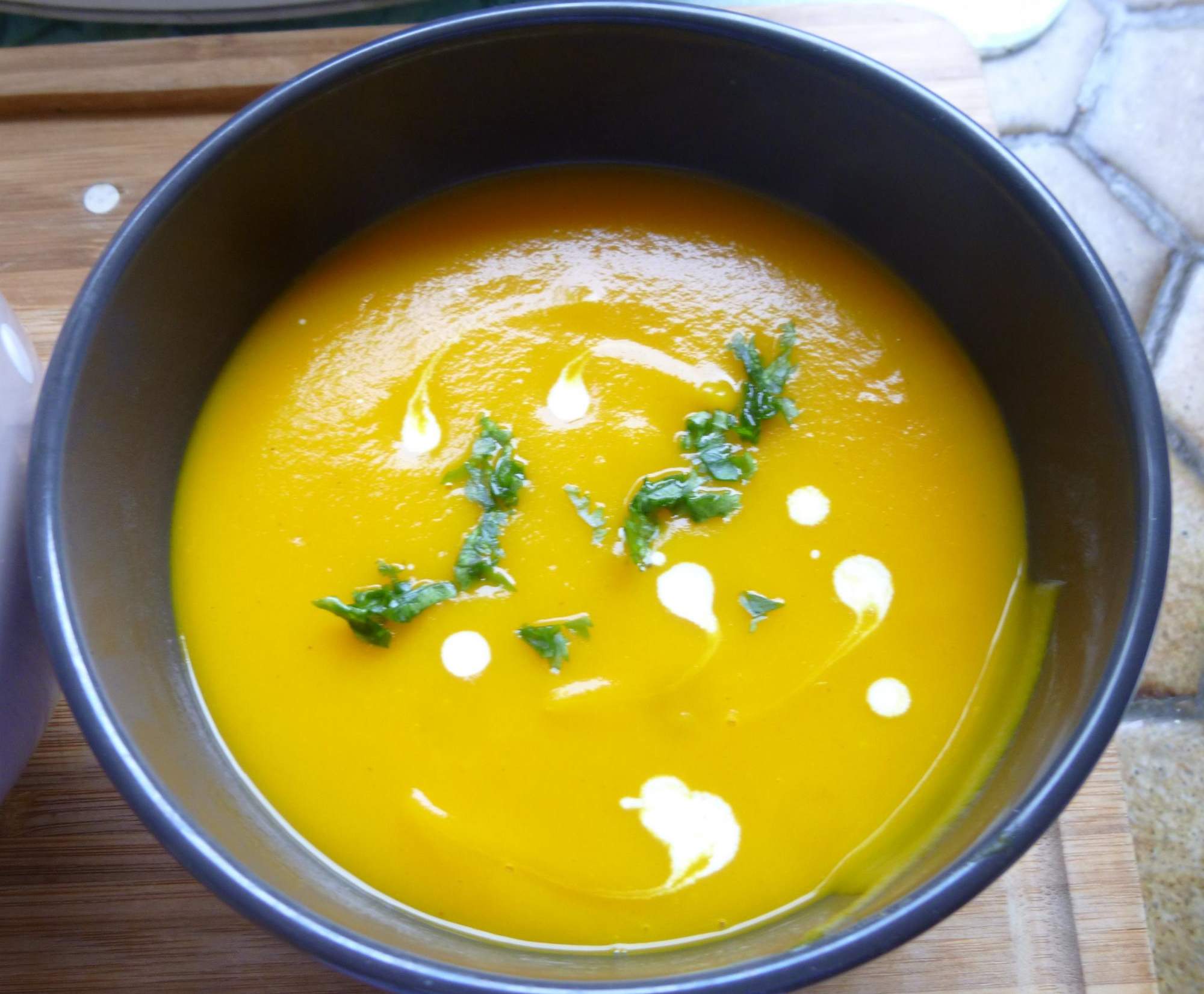 velouté très parfumé de pomme,potiron