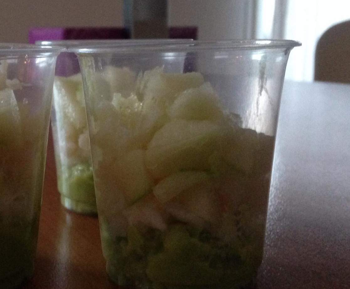 Verrine avocat crabe