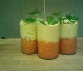 Verrine de carottes miel et mascarpone