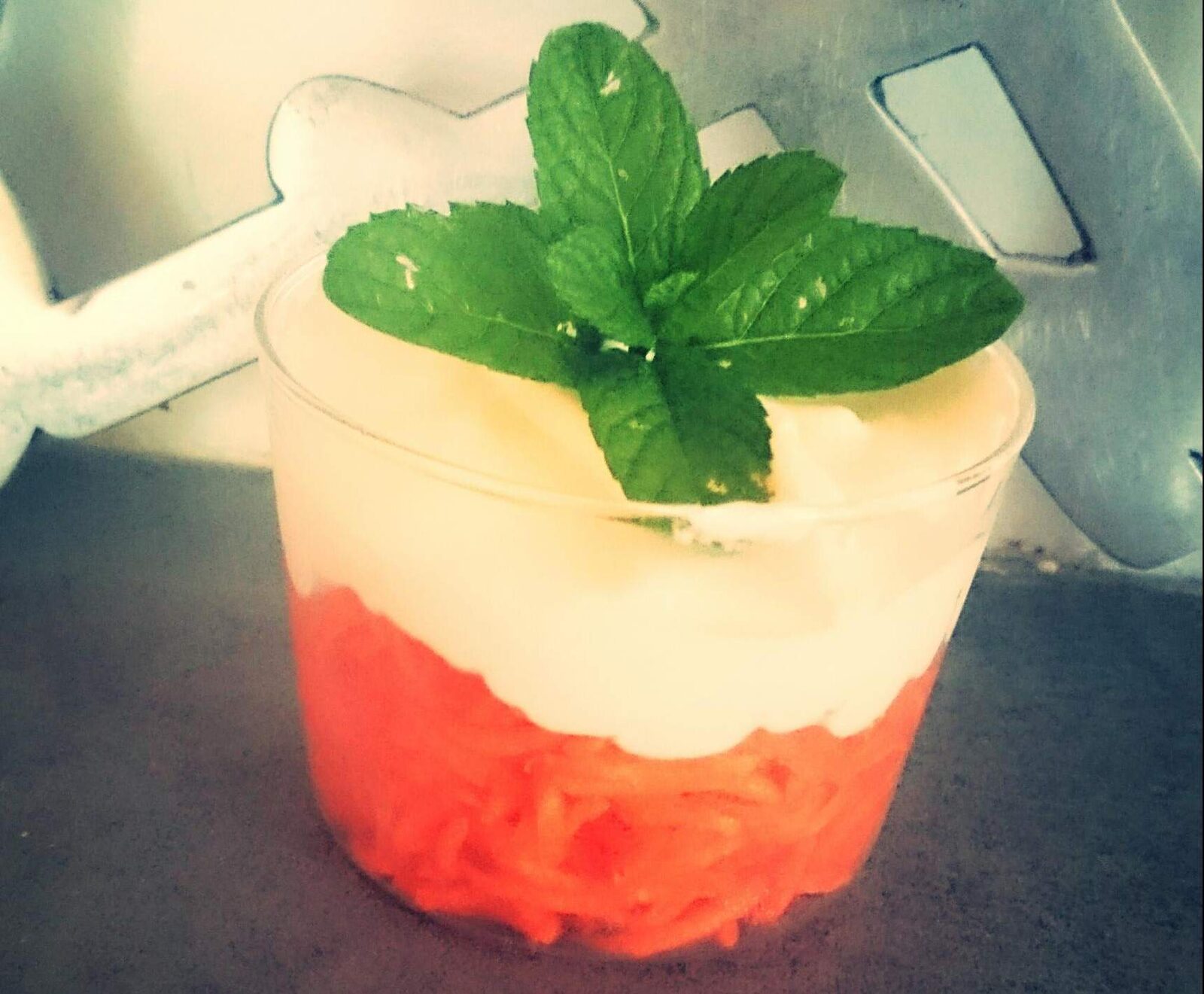 Verrines de Carottes râpées chantilly citronnée