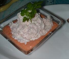 Verrines de jambon et de tomates