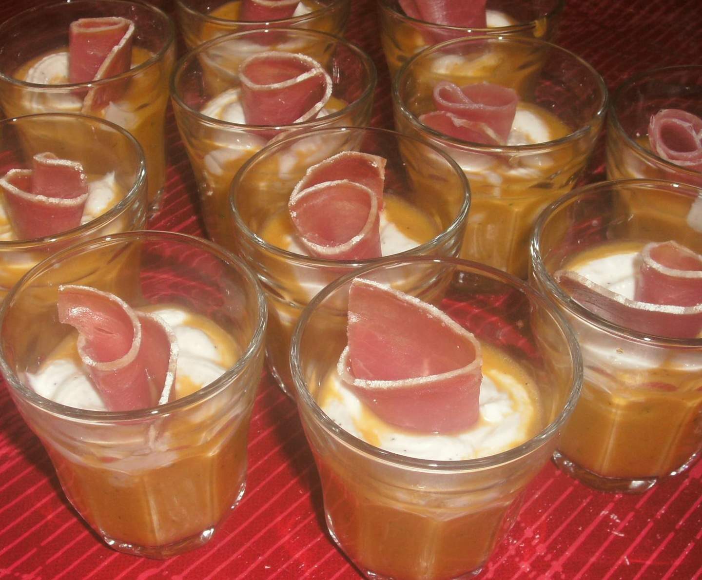 VERRINES de MELON jambon et chèvre