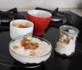 Verrines mascarpone/mirabelles spéculoos