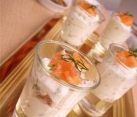 Verrines saumon ricotta